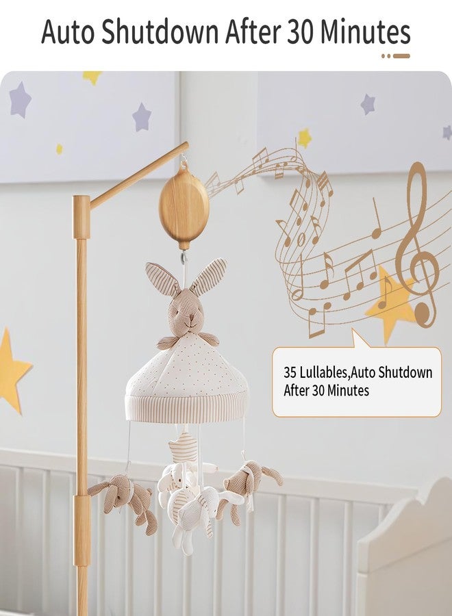 FEISIKE Baby Crib Mobile Arm with Music Box Spin Motor, 57.4 Inch Mobile Arm for Crib Wooden Nursery Decor Hanger Holder for DIY Mobile - Image 4